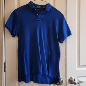 Large size men's blue polo
